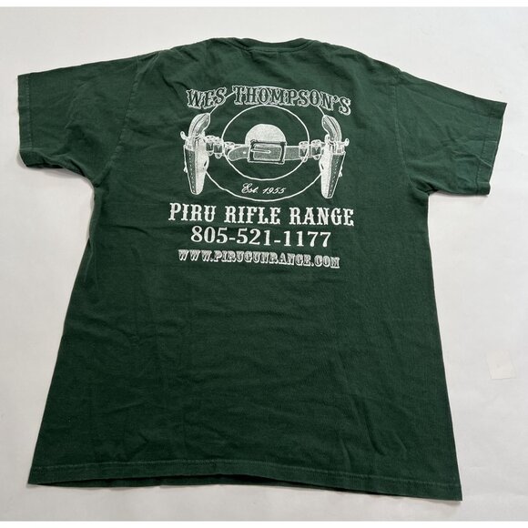 Hanes Wes Thompson's Piru Rifle Range T-Shirt in Green - Picture 2 of 3
